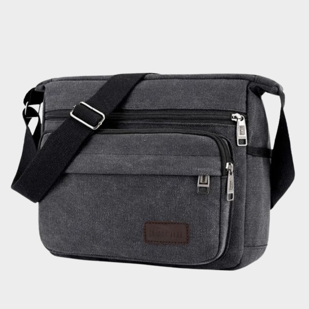 Men's Canvas Crossbody Shoulder Bag - Multi-Function Messenger Bag - Casual Design - Portable Fit