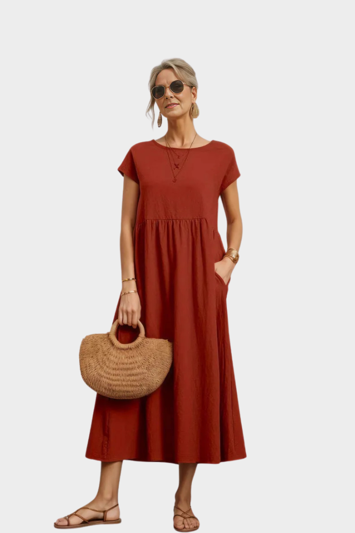 Elise Cotton Linen Dress