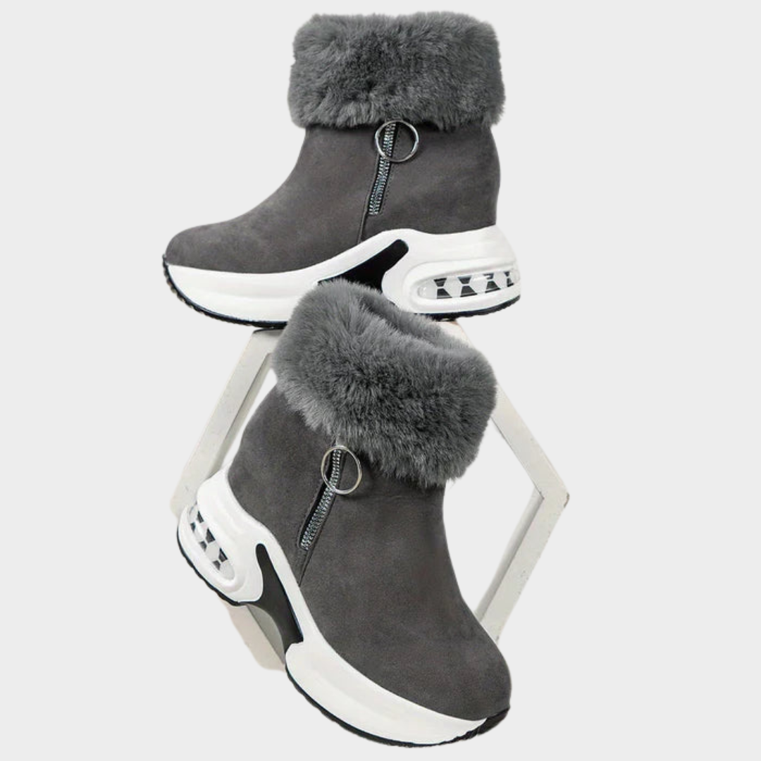 Women's Platform Snow Boots – Warm & Comfortable – Ankle-Length – Zipper Closure – Non-Slip Sole – Multiple Colours