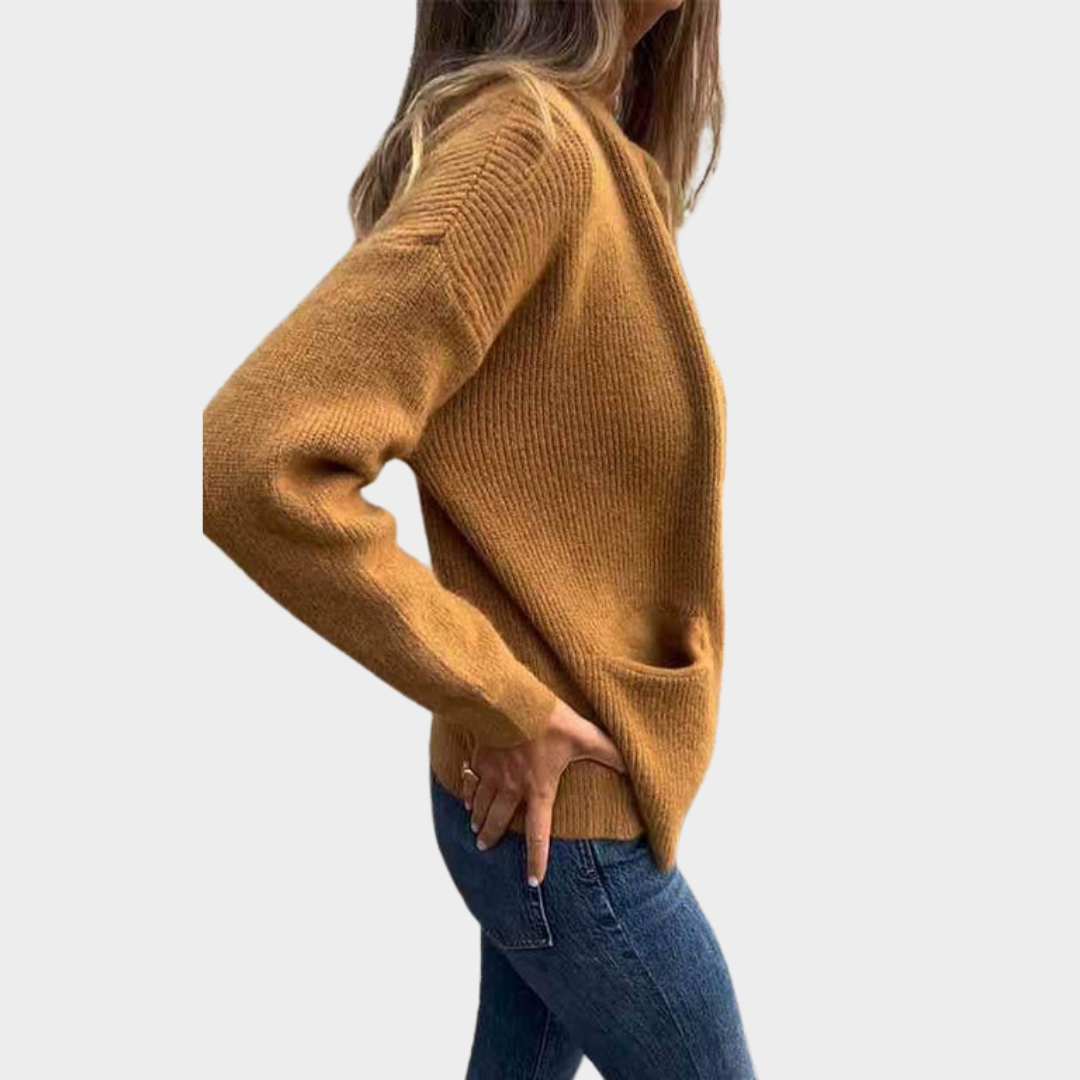Women's Long Sleeve Knitted Cardigan – Casual Outerwear – Pockets – Multiple Colours