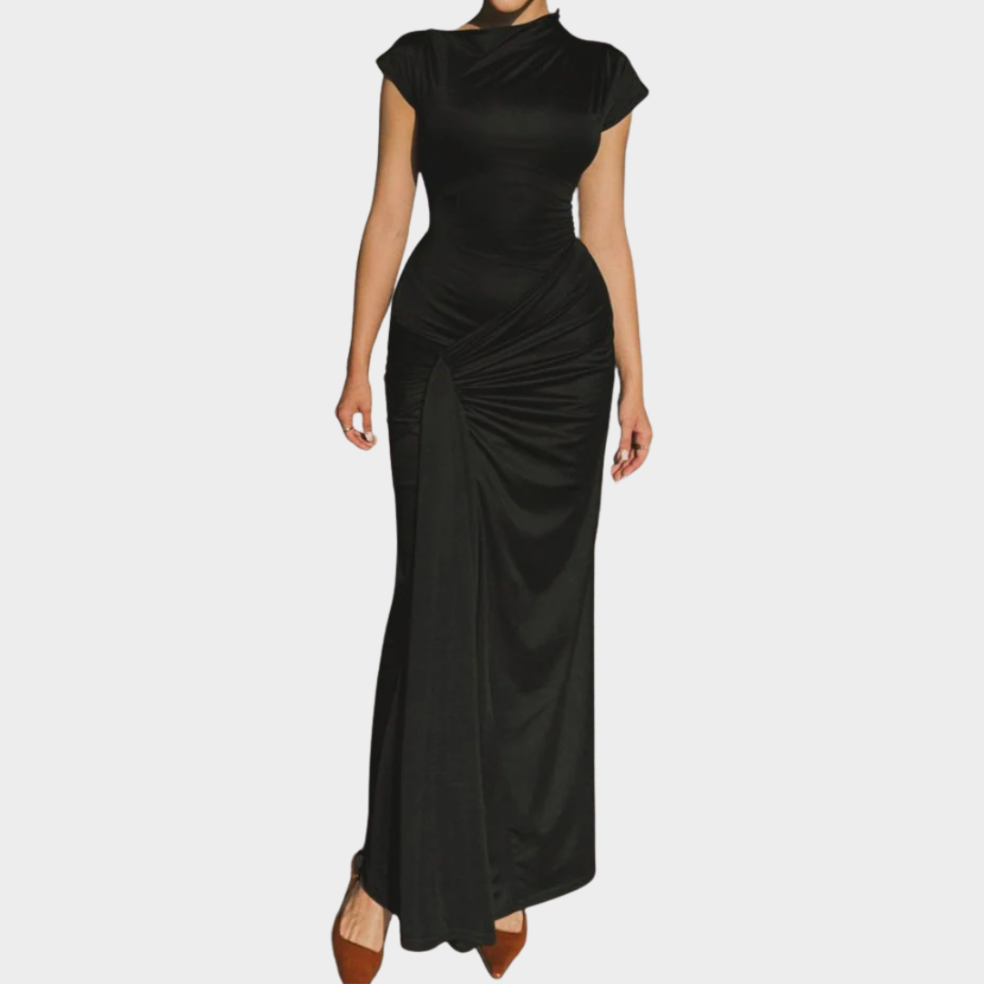 Women Maxi Dress – High Waist Sleeveless Bodycon Long Dress with O-Neck and Lace-Up Detailing – Elegant Evening Party Wear – Multiple Colours
