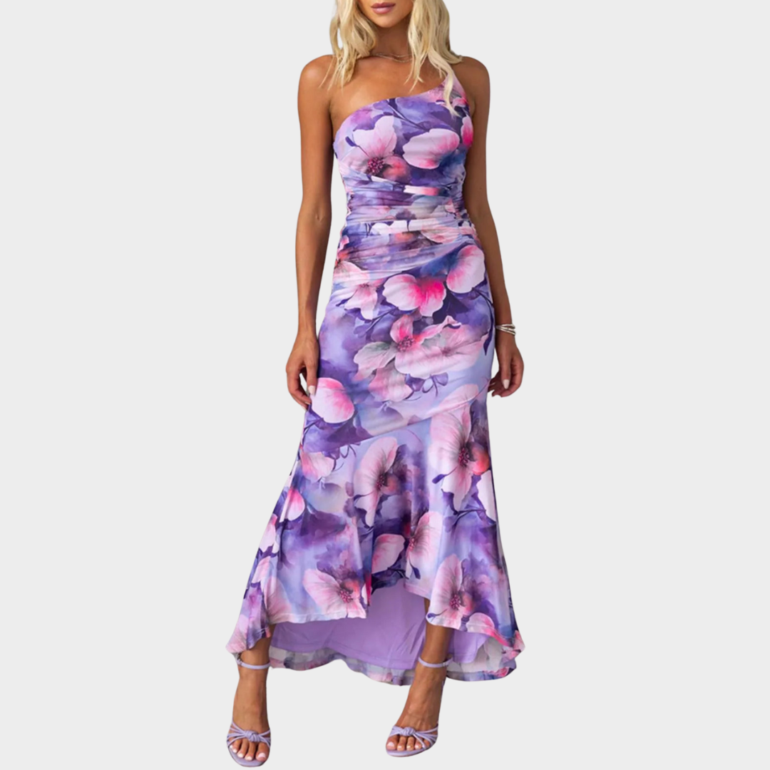 Women's Bohemian Maxi Dress – Floral Print Sleeveless Dress – Ruffle Corset Style – Elegant Fit – Multiple Colours