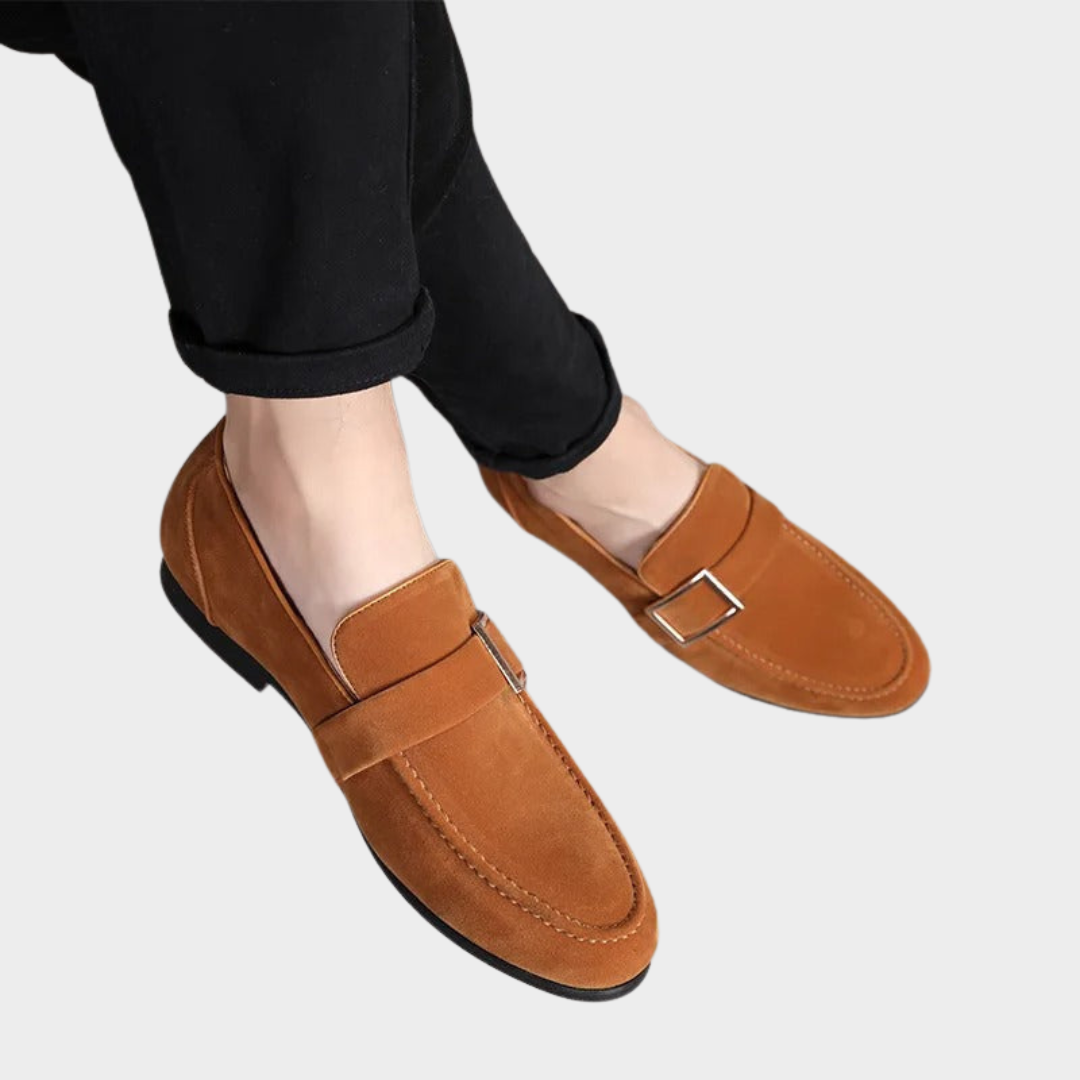 Men’s Leather Dress Shoes – Formal Loafers – Business & Wedding – Premium Suede – Multiple Colours