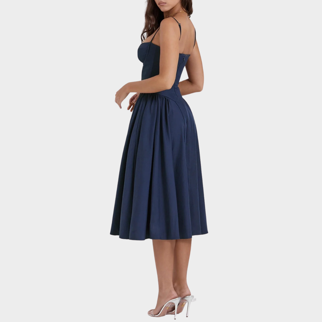 Women’s Long Dress – French Vintage Court Style – Sleeveless Tank Design – Elegant Flowing Fit – Multiple Colours