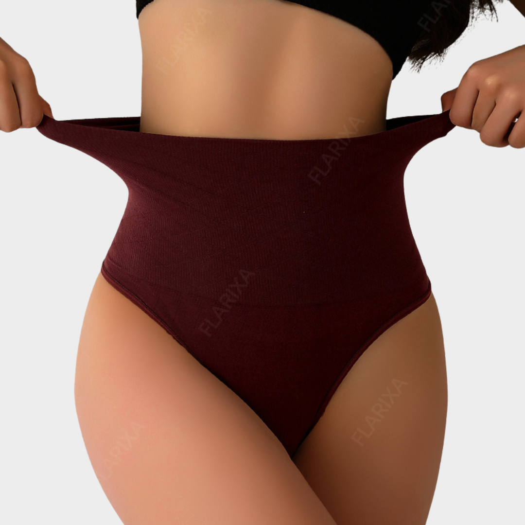 Women's Seamless High-Waist Shaping Thong - Tummy Control - Comfortable & Stretchy Waist Shaper