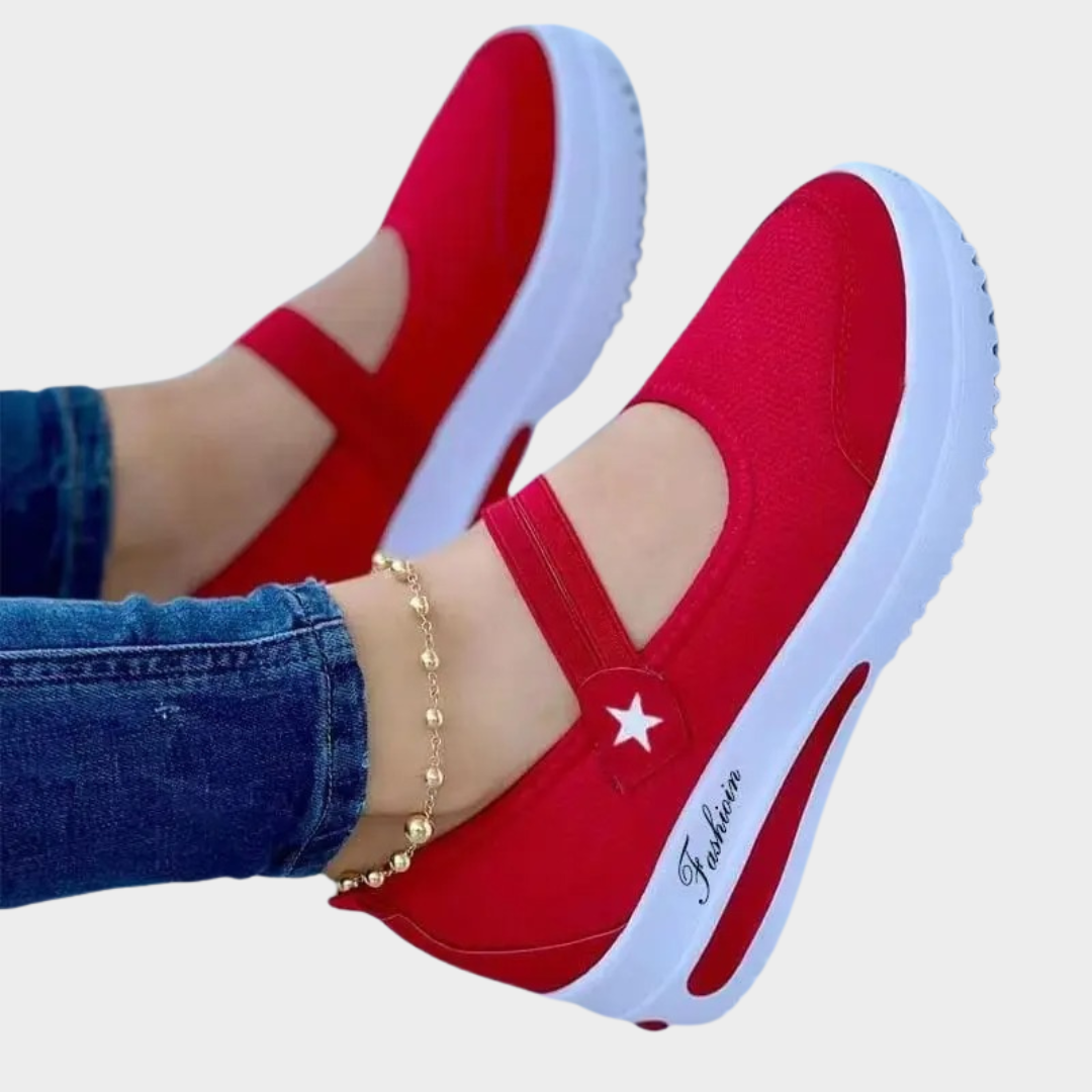 Women’s Platform Sneakers – Mesh Breathable Casual Trainers – Hollow Lightweight Tennis Walking Shoes – Multiple Colours