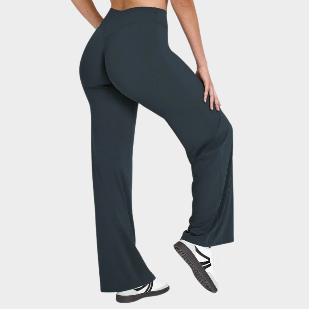 Women’s Leggings – Straight Leg Design – High Waist with V-Back Contour – Ultra Soft Sweat Wicking Fabric – Multiple Colours