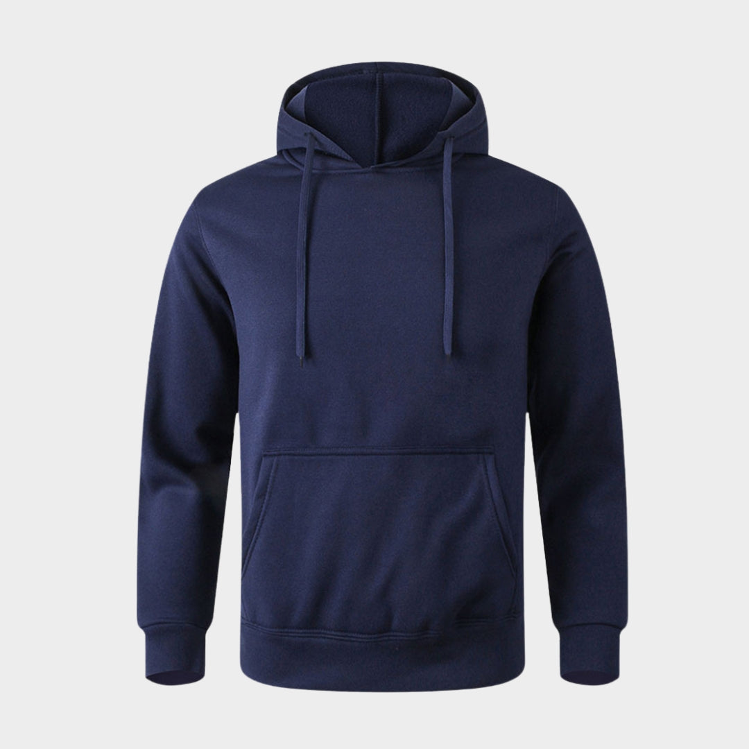 Warm Casual Hooded Sweatshirt for Men – Multi-color Streetwear, Cotton Blend