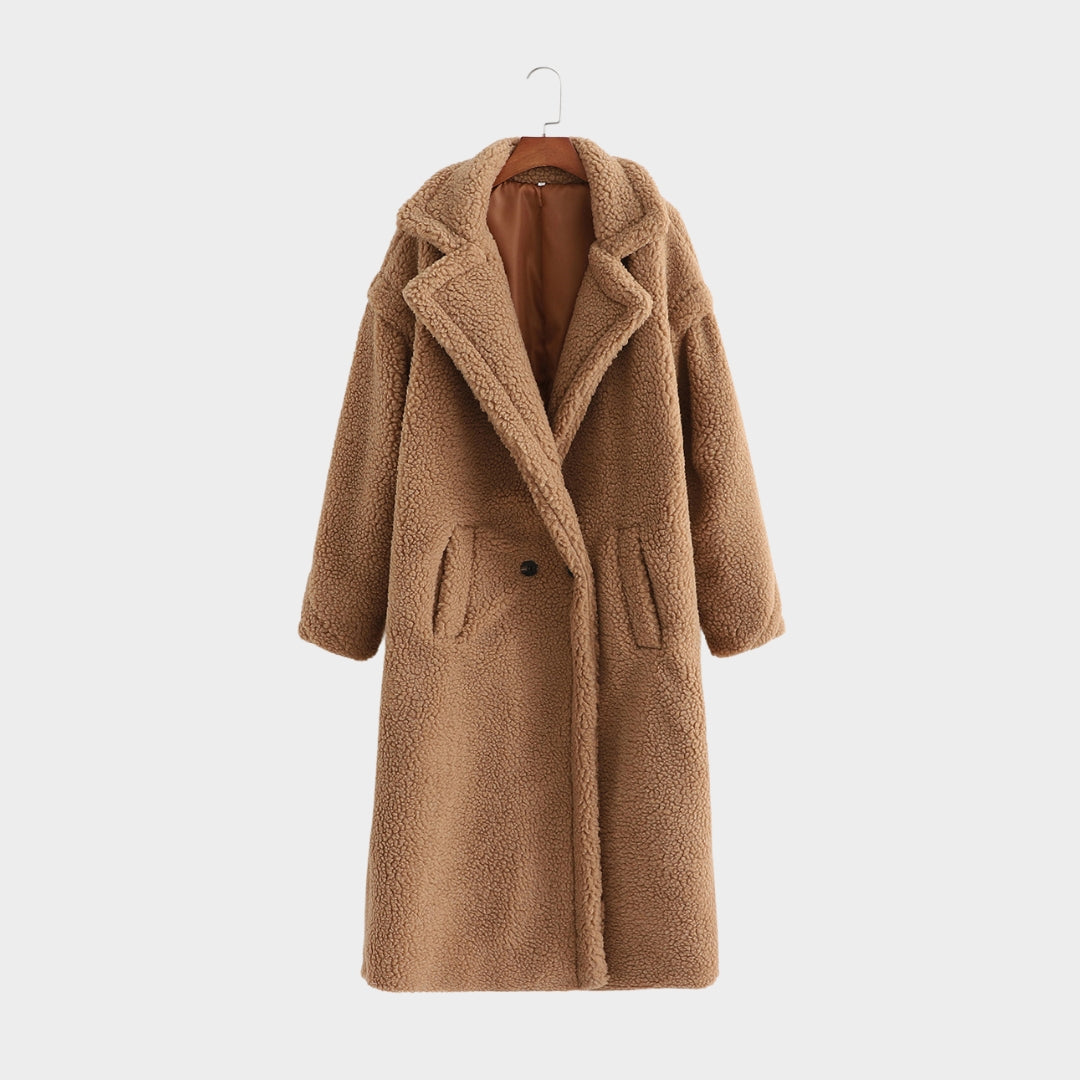 Women's Casual Long Trench Coat - Solid Single Breasted Autumn Winter Streetwear (Light Brown, Dark Brown, and More)
