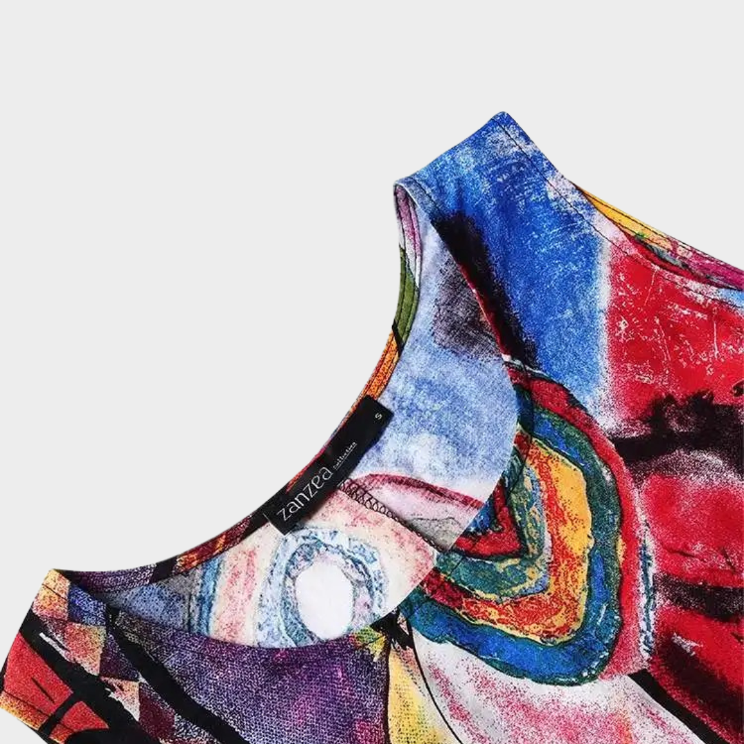Women's Bohemian Sleeveless Dress – Floral Print – Vintage Kaftan – Beach Sundress – Multiple Colours