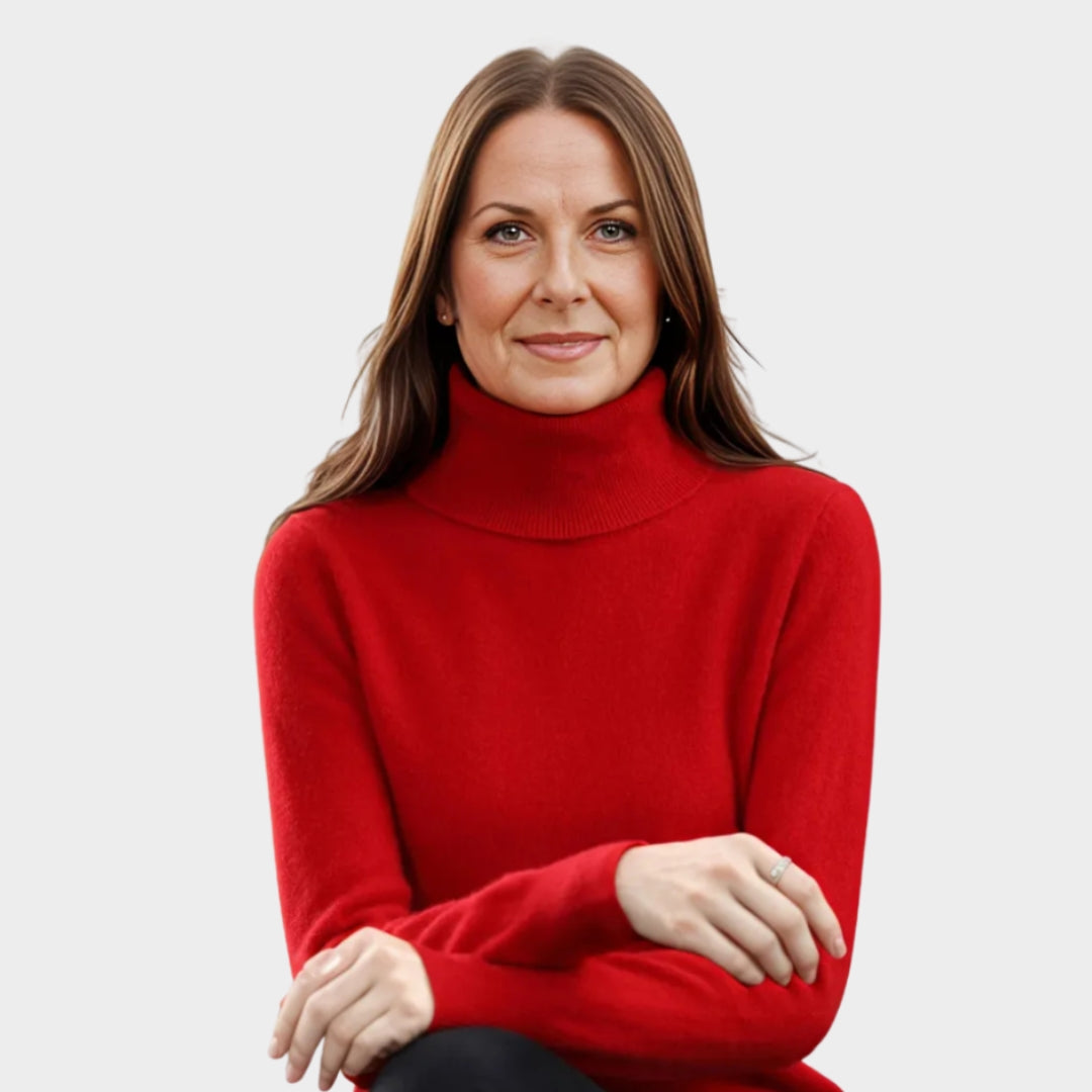Women’s Cashmere Sweater - High-Neck - Warm Woolen Knit Jumper – Multiple Colours