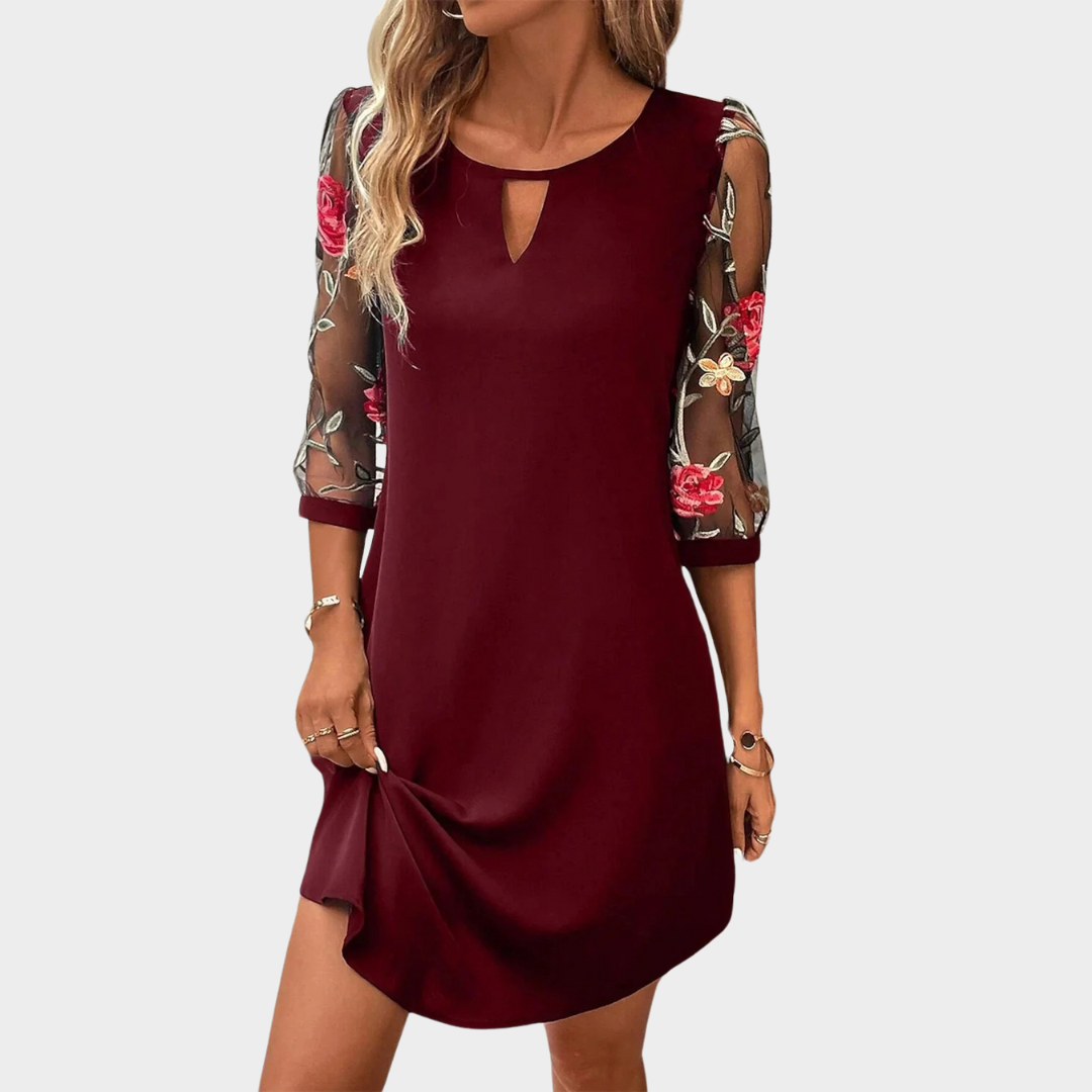 Women’s Short Sleeve Midi Dress – Casual Fit with Flattering Silhouette – Lightweight Soft Fabric – Multiple Colours
