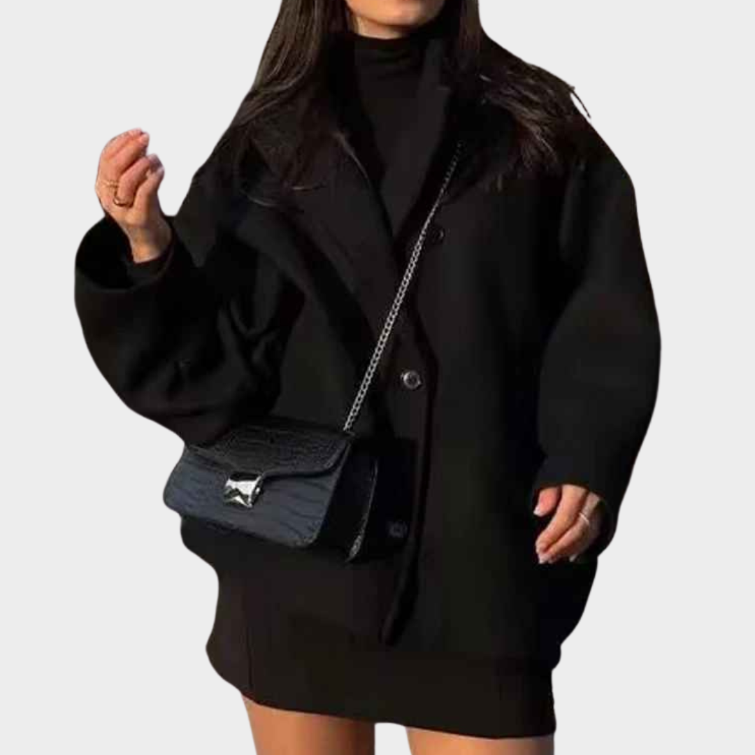 Women's Oversized Long Coat - Faux Wool Warm Parka - Casual Solid Color - Multiple Colours