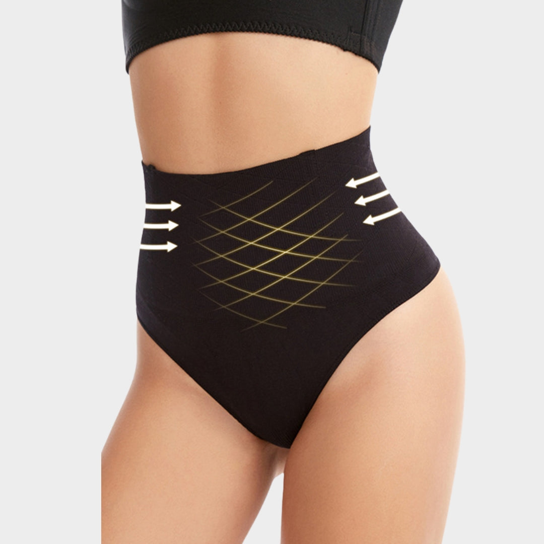 Women's High-Waist Shapewear Thong - Tummy Control & Butt Lifting - Slimming & Seamless Body Shaper