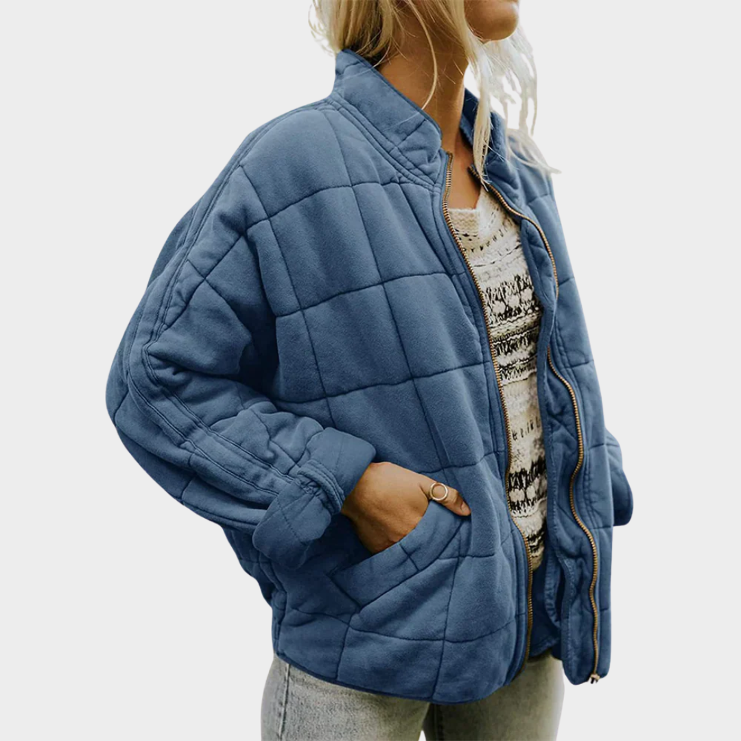 Women’s Elegant Coat – Oversized Padded Jacket with Relaxed Fit and Practical Pockets – Lightweight Warmth – Multiple Colours