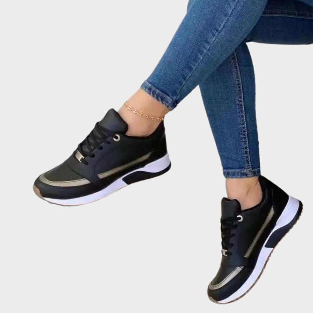 Women's Sneakers – Lace-Up Casual Shoes – Breathable – Flat Running & Walking Footwear – Lightweight – Multiple Colours