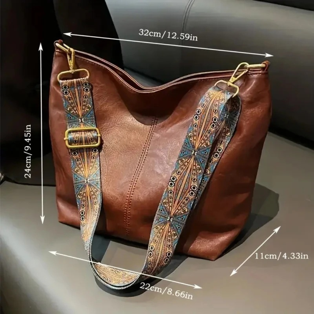 Women Tote Bag – Large Capacity PU Leather Handbag with Vintage Texture and Single Shoulder Strap – Multiple Colours
