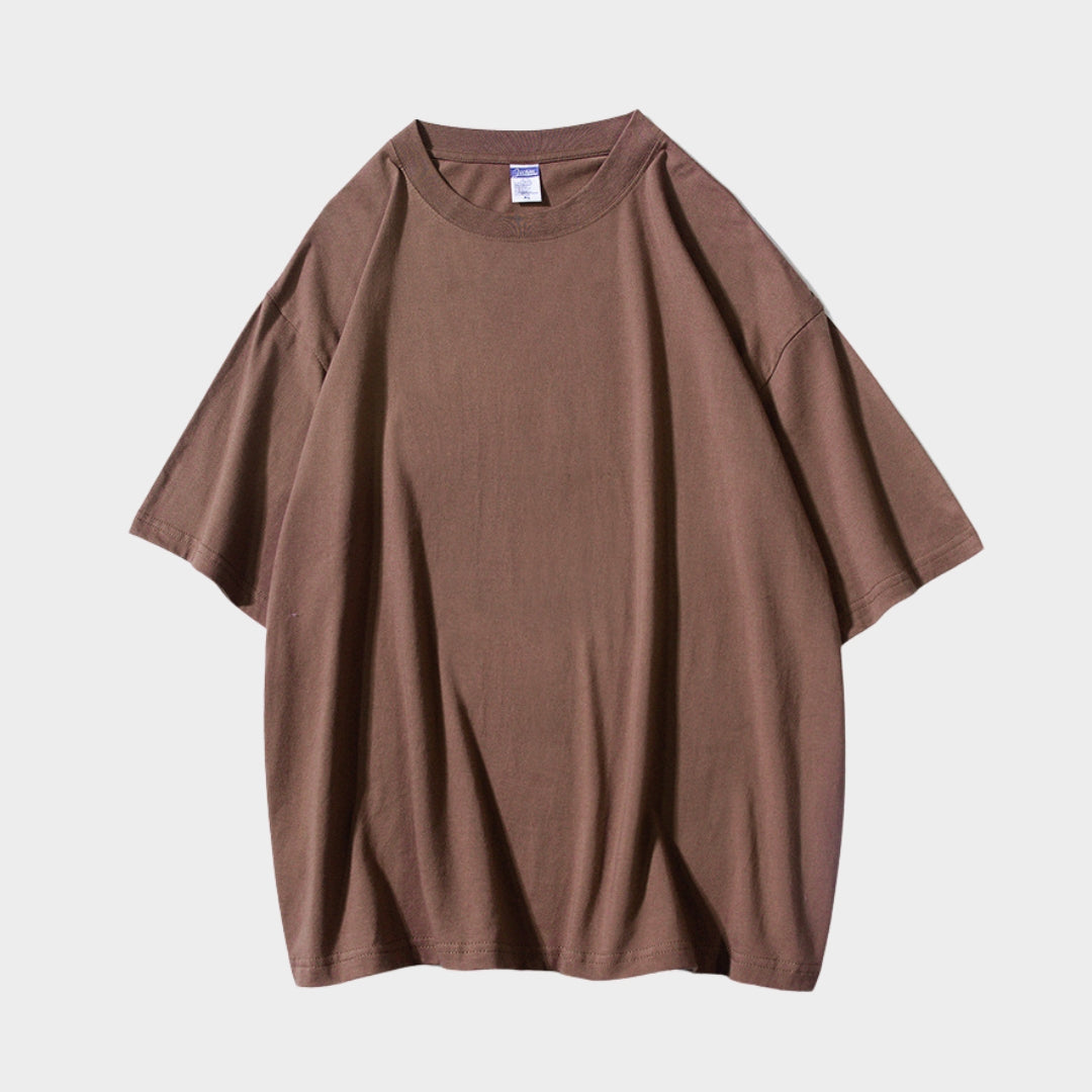 Men's Classic Cotton T-Shirt - Small Round Collar - Short Sleeve - Soft & Breathable - Multiple Colours