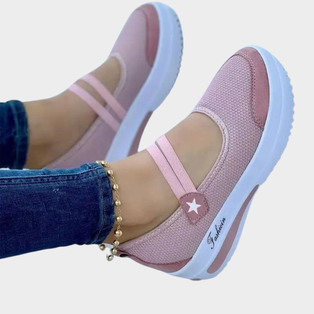 Women’s Platform Sneakers – Mesh Breathable Casual Trainers – Hollow Lightweight Tennis Walking Shoes – Multiple Colours