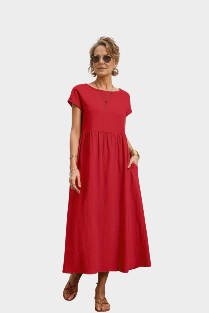 Elise Cotton Linen Dress