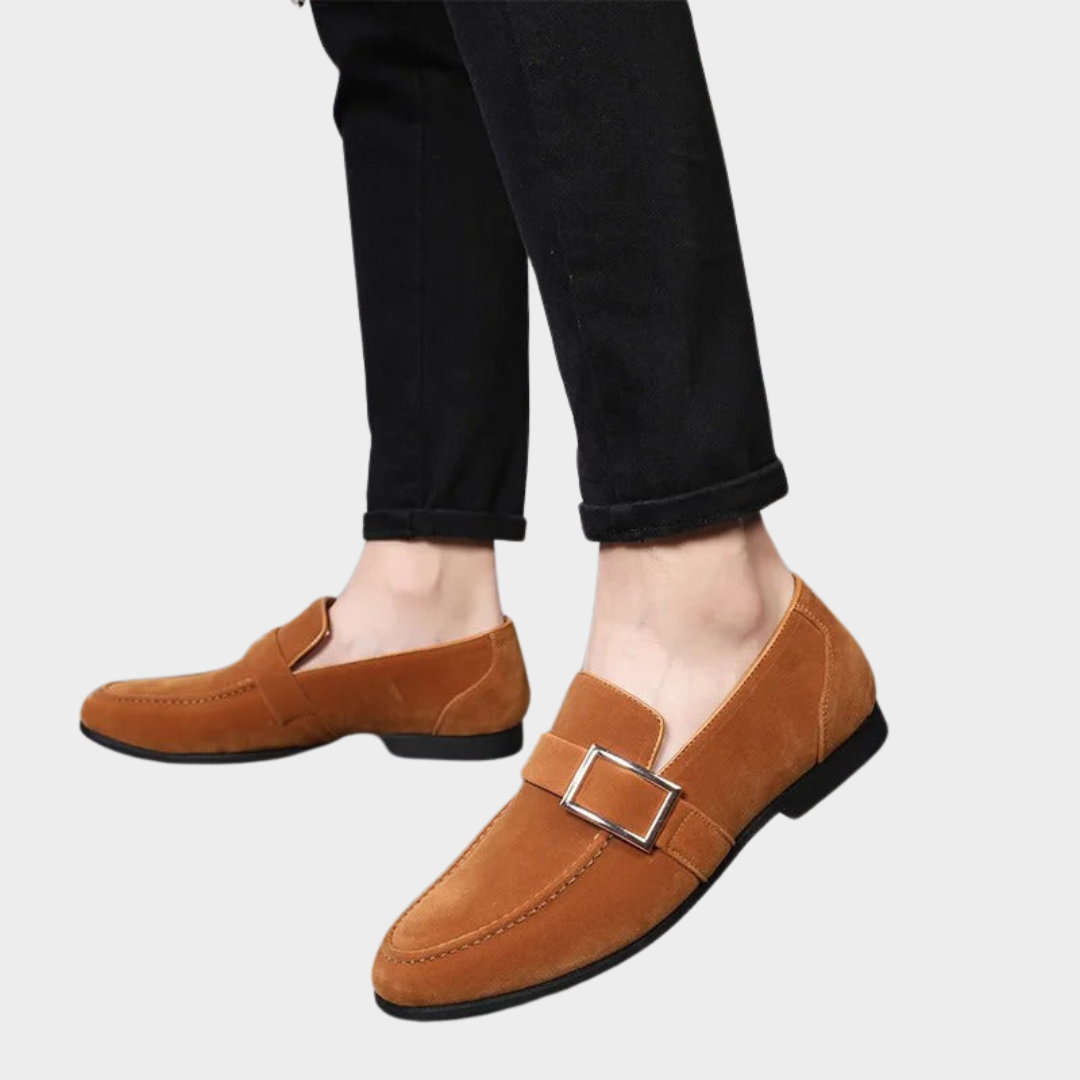Men’s Leather Dress Shoes – Formal Loafers – Business & Wedding – Premium Suede – Multiple Colours