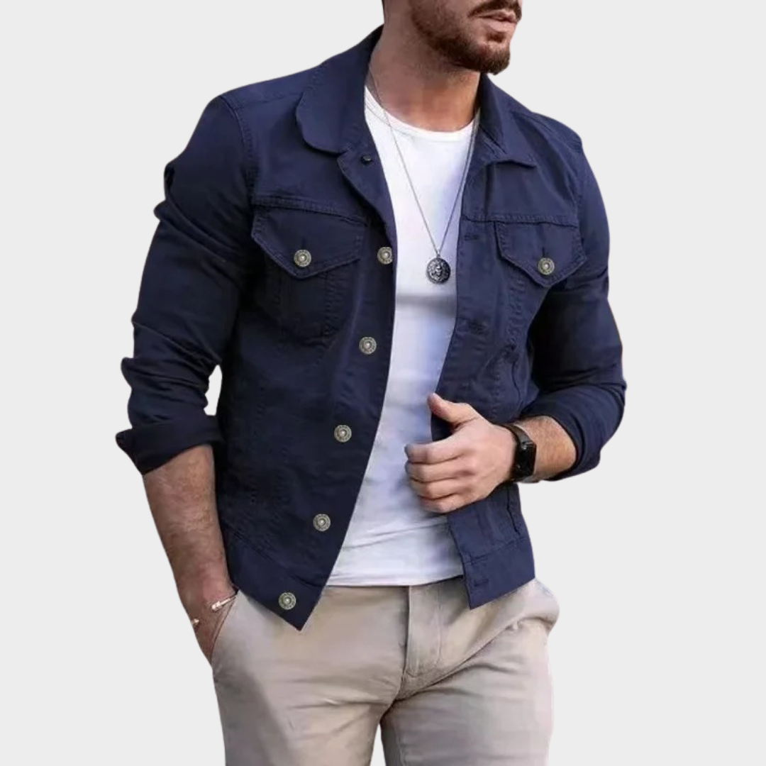Modern Fit Men's Cardigan Jacket – Slim Fit Outerwear – Open Collar – Lightweight Casual Coat – Multiple Colours
