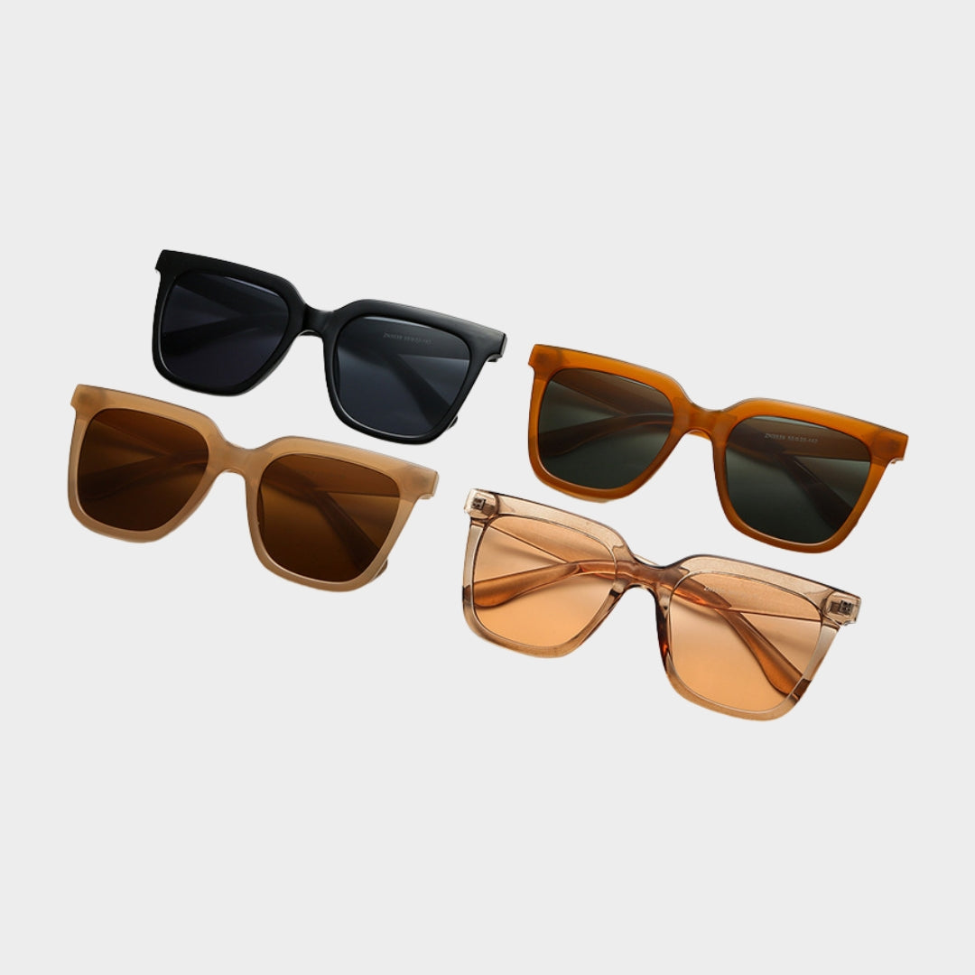 Women's Retro Rectangle Sunglasses – Vintage Square Eyewear, Designer Brand, Multiple Colors