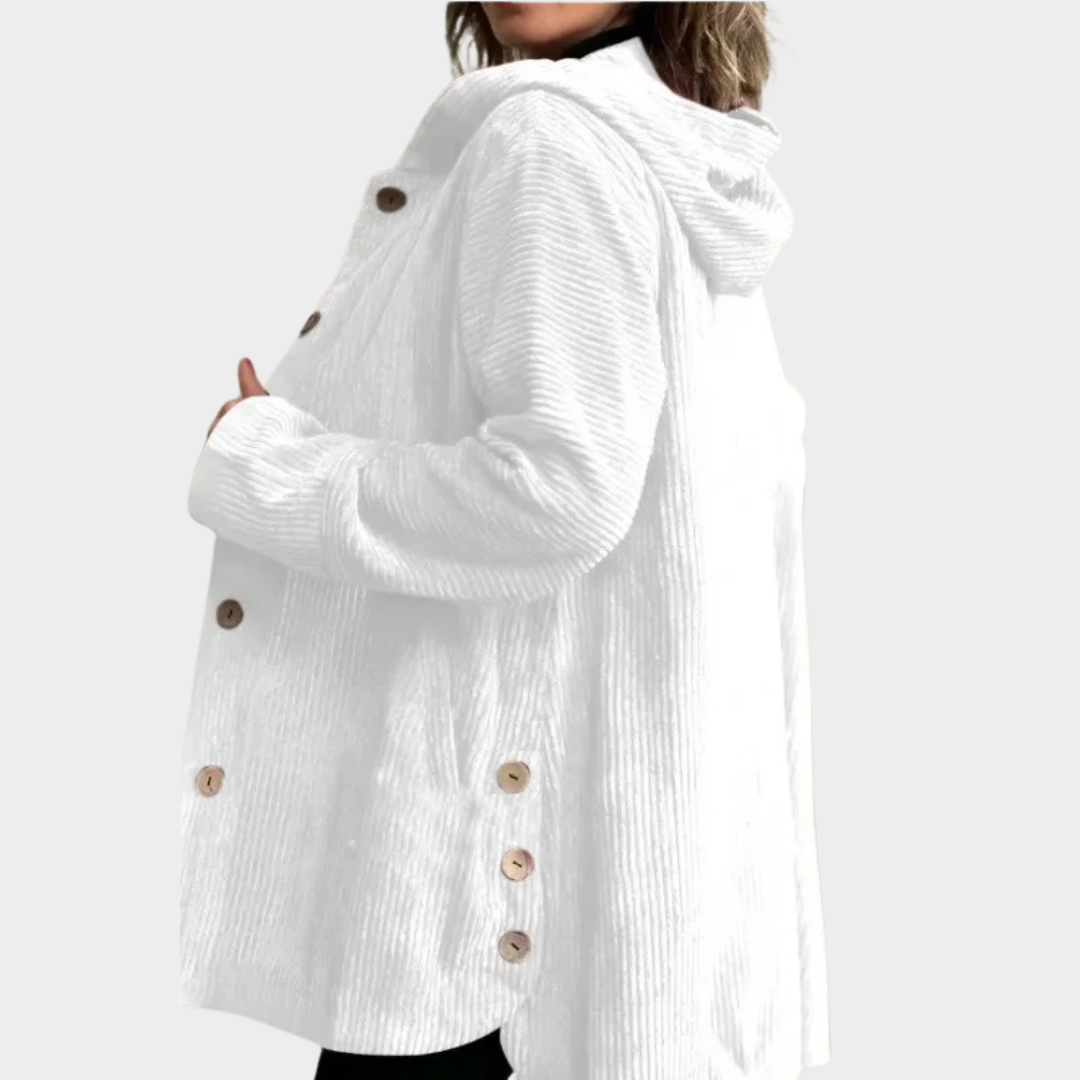 Women’s Casual Velvet Hooded Jacket – Loose Fit Long Sleeve Outerwear with Soft Fabric – Multiple Colours