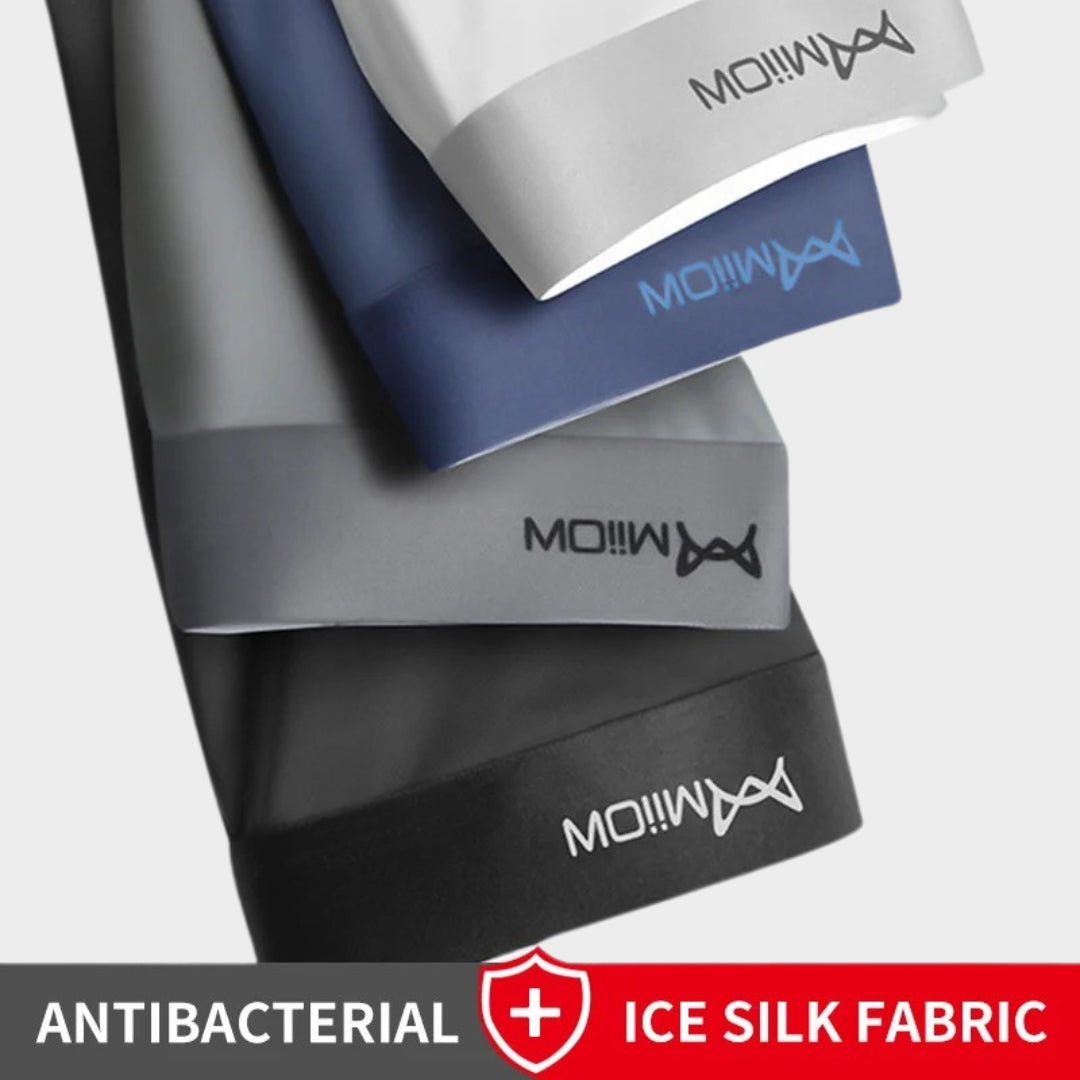 Men's Boxer Shorts - 4-Pack - Graphene Antibacterial - Ice Silk - Breathable & Soft - Multiple Colours