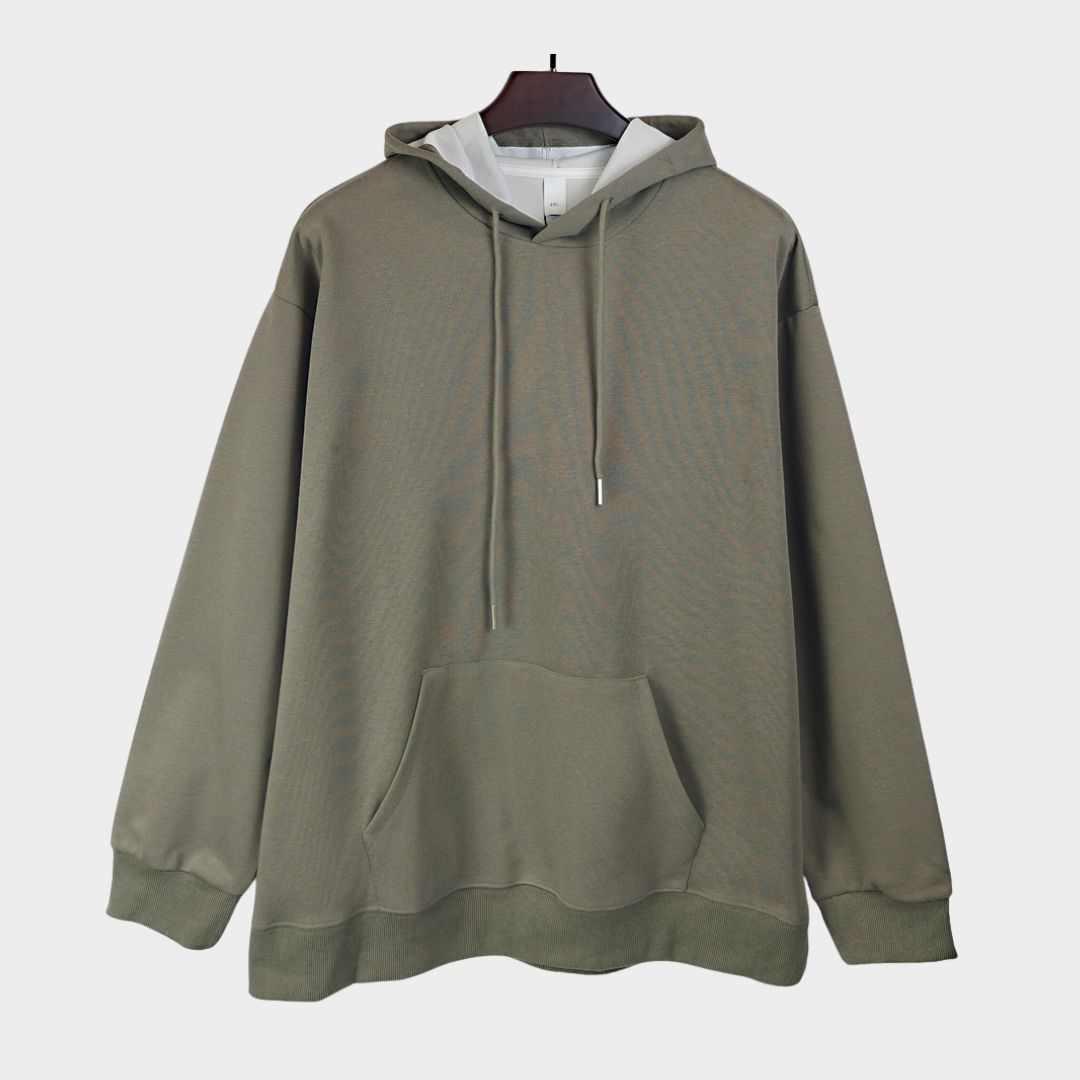 Men's Heavyweight Cotton Hoodie – Casual Pullover Sweatshirt, Loose Fit Long Sleeve Top (White, Black and More)