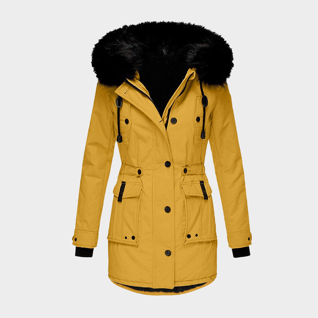 Women's Hooded Cotton Padded Jacket - Thick Warm Coat - Long Length - Multiple Colours