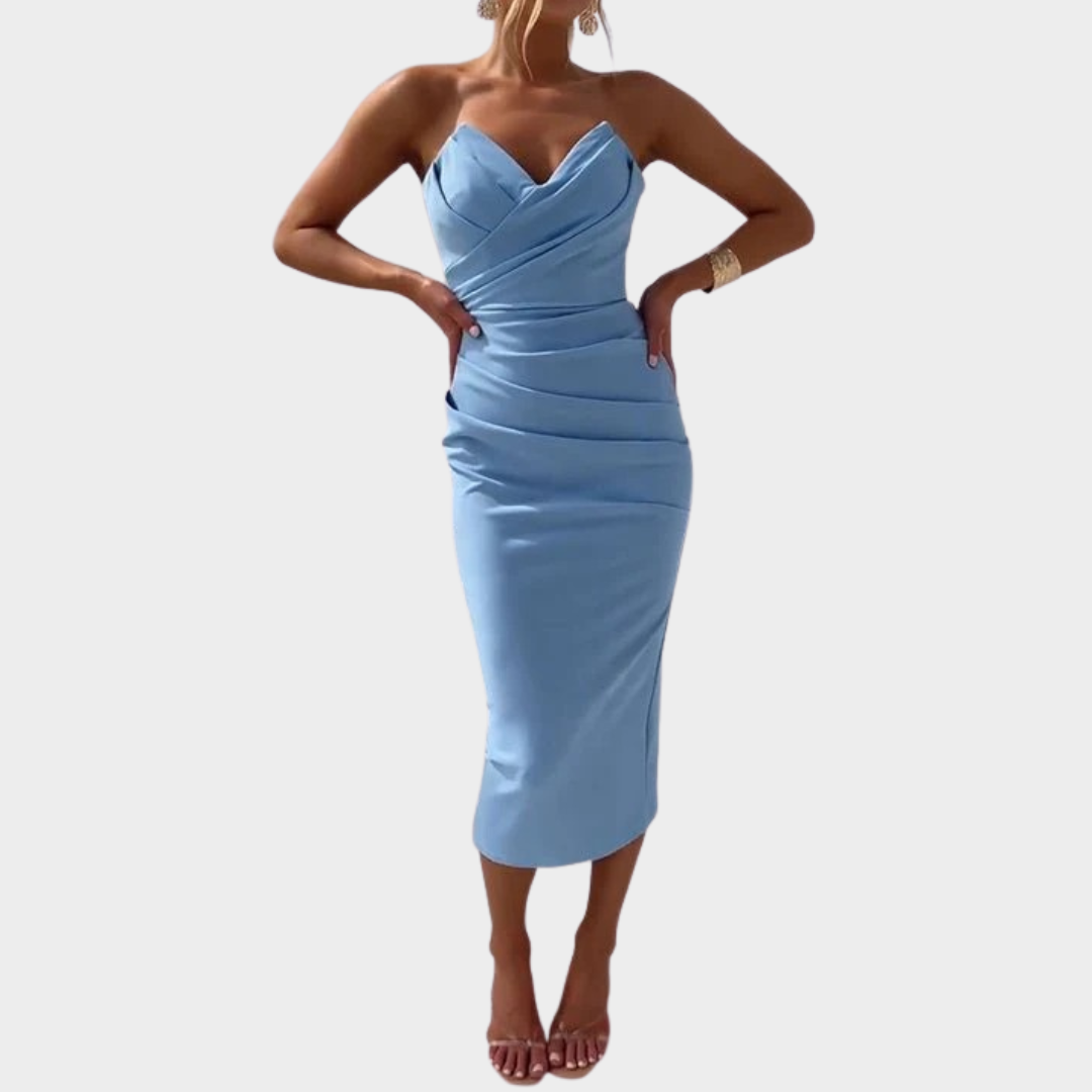 Women’s Sleeveless Dress – Slim Fit – High Waist – Solid Colour – Elegant Party Style – Multiple Colours