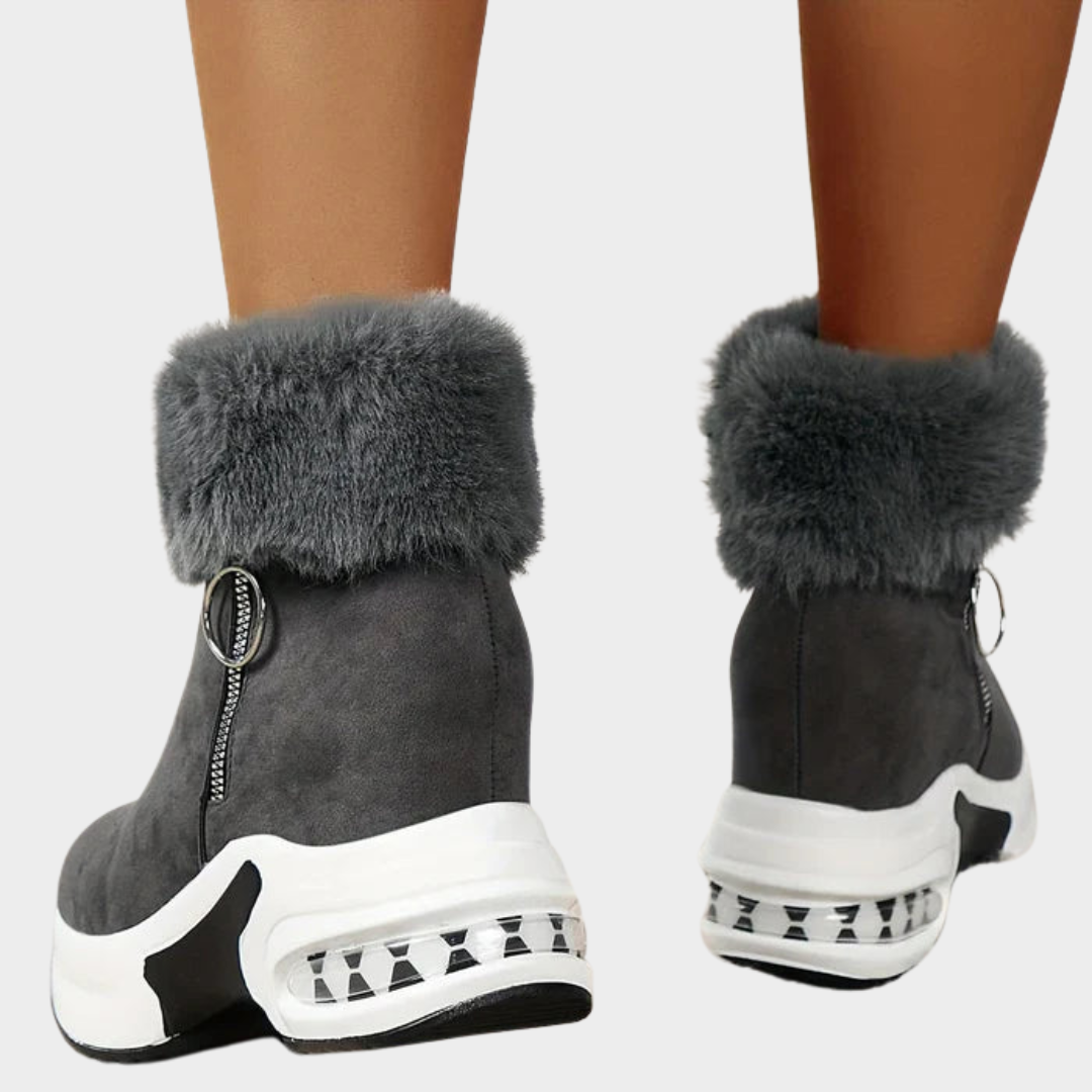 Women's Platform Snow Boots – Warm & Comfortable – Ankle-Length – Zipper Closure – Non-Slip Sole – Multiple Colours