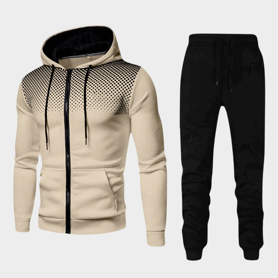 Men's Tracksuit – Zipper Hooded Sweatshirt & Sweatpants – Casual Jogging Set – Comfortable Fit – Multiple Colours