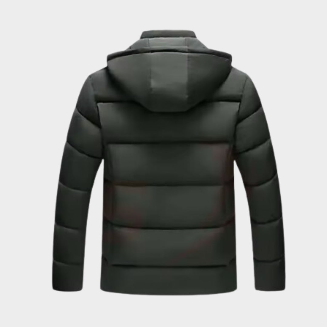 Winter High Quality Warm Men's Jacket - Heated Cotton Coat, Thick Fashion Outerwear, Black, Green, Blue
