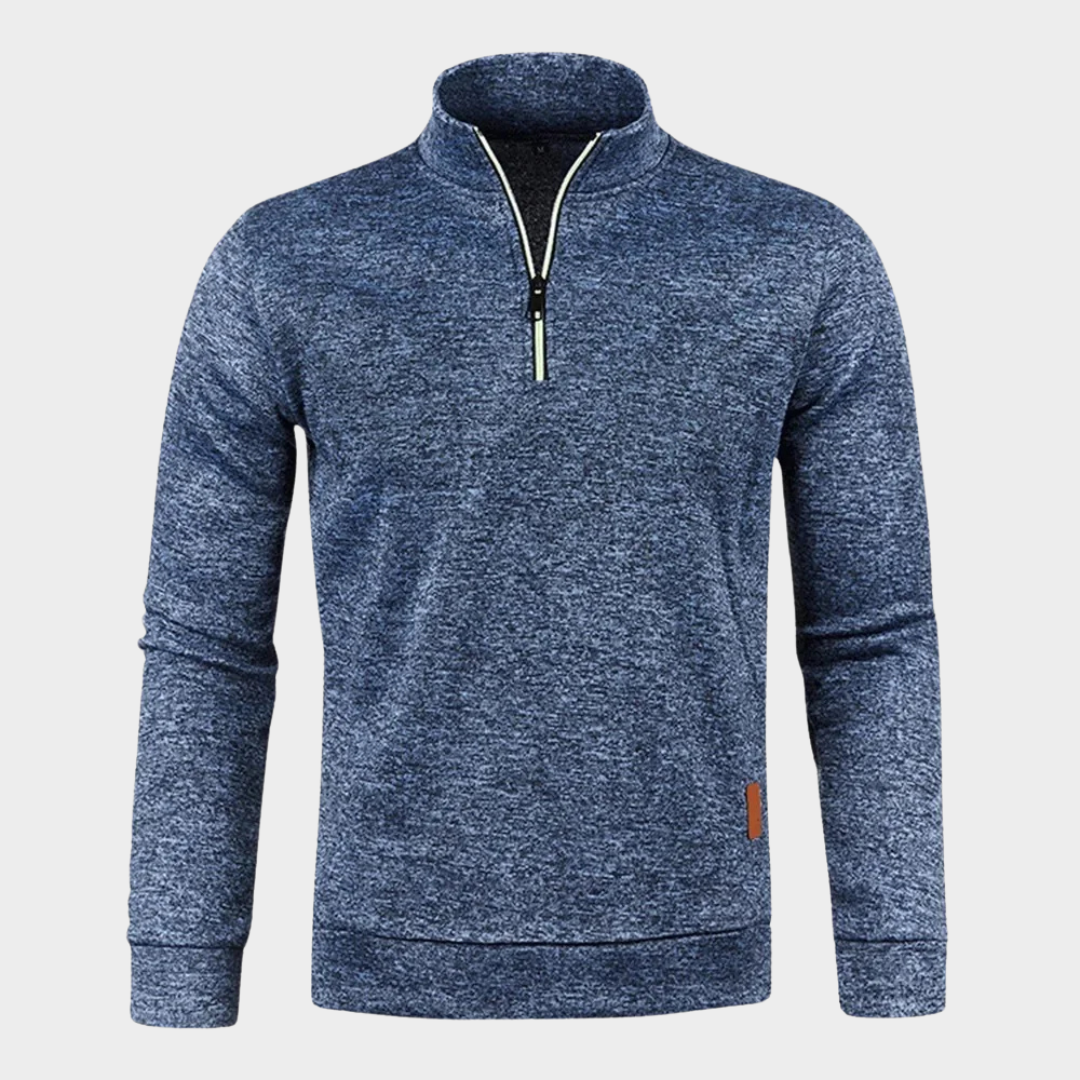 Men's Half-Zip Sweatshirt – Long Sleeve Turtleneck Pullover – Warm Casual Sport Sweater – Multiple Colours