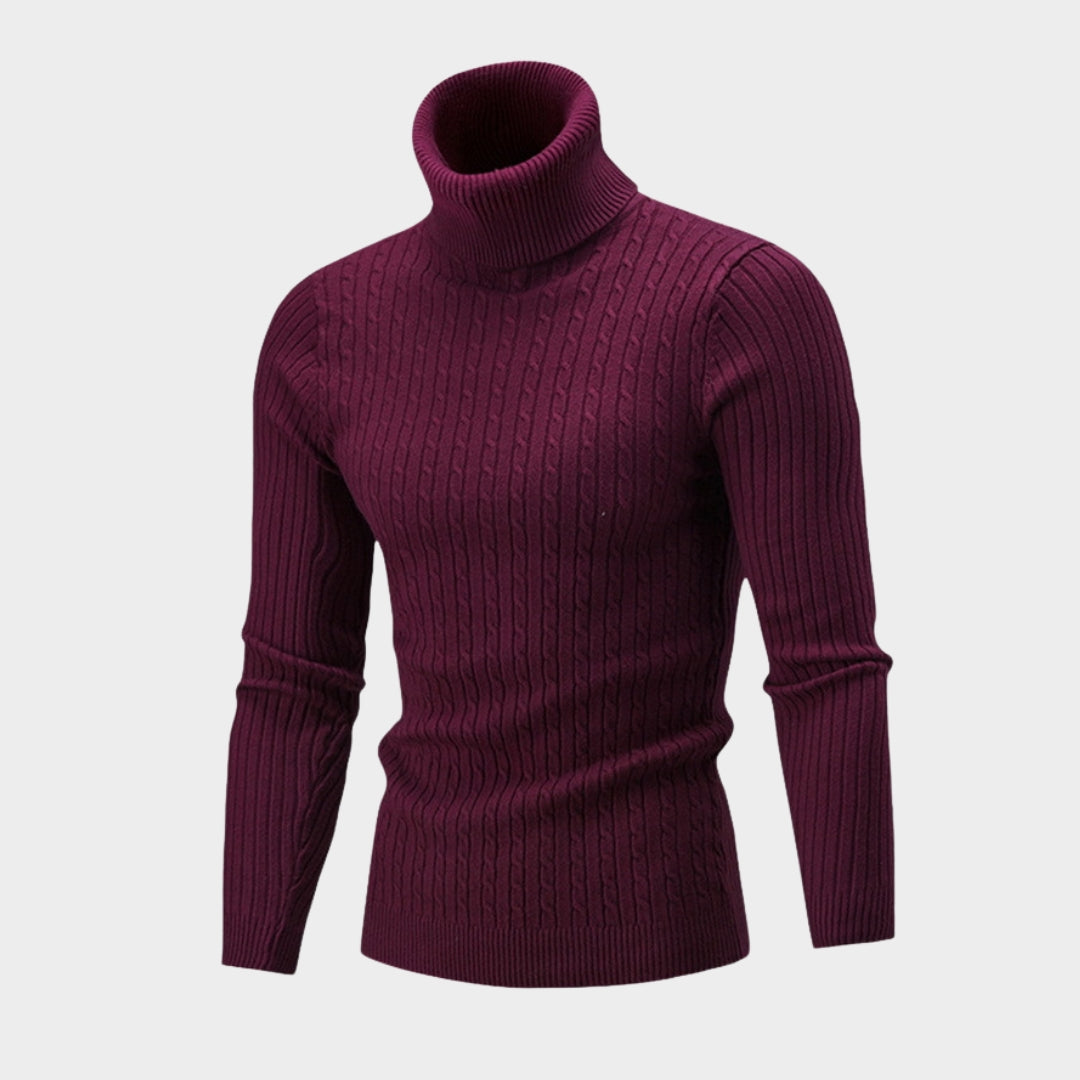 Men’s Turtleneck Sweater – Warm Cashmere Pullover, White, Black, Beige, and More