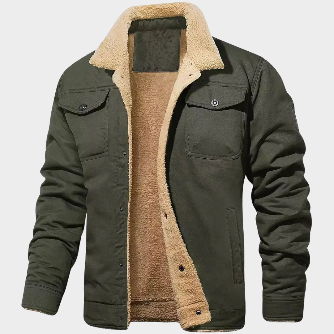 Men’s Jacket – Casual Style – Warm Fleece – Button Closure – Smart & Versatile – Multiple Colours