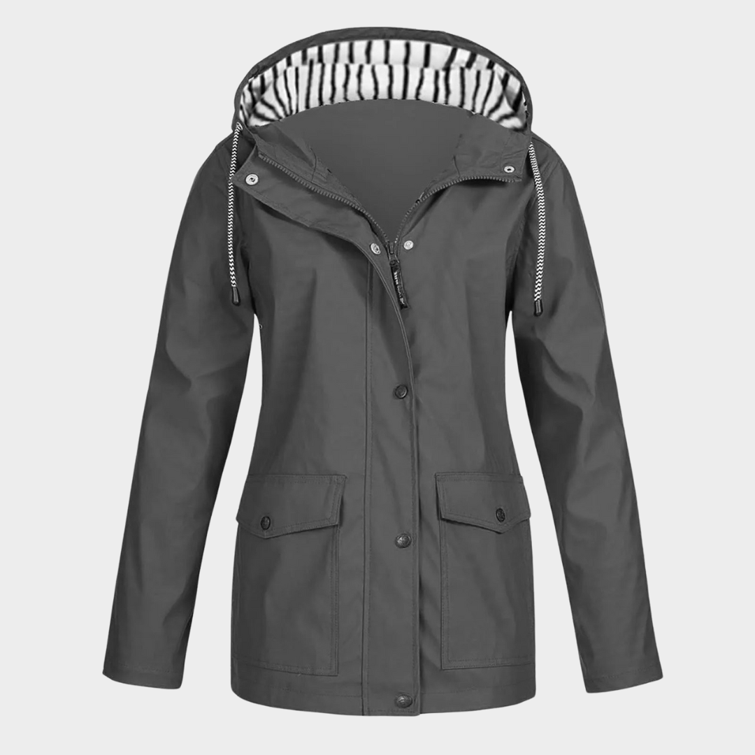 Women Waterproof Raincoat – Long Hooded Trench Coat with Lined Windbreaker Design – Lightweight Travel Jacket – Multiple Colours