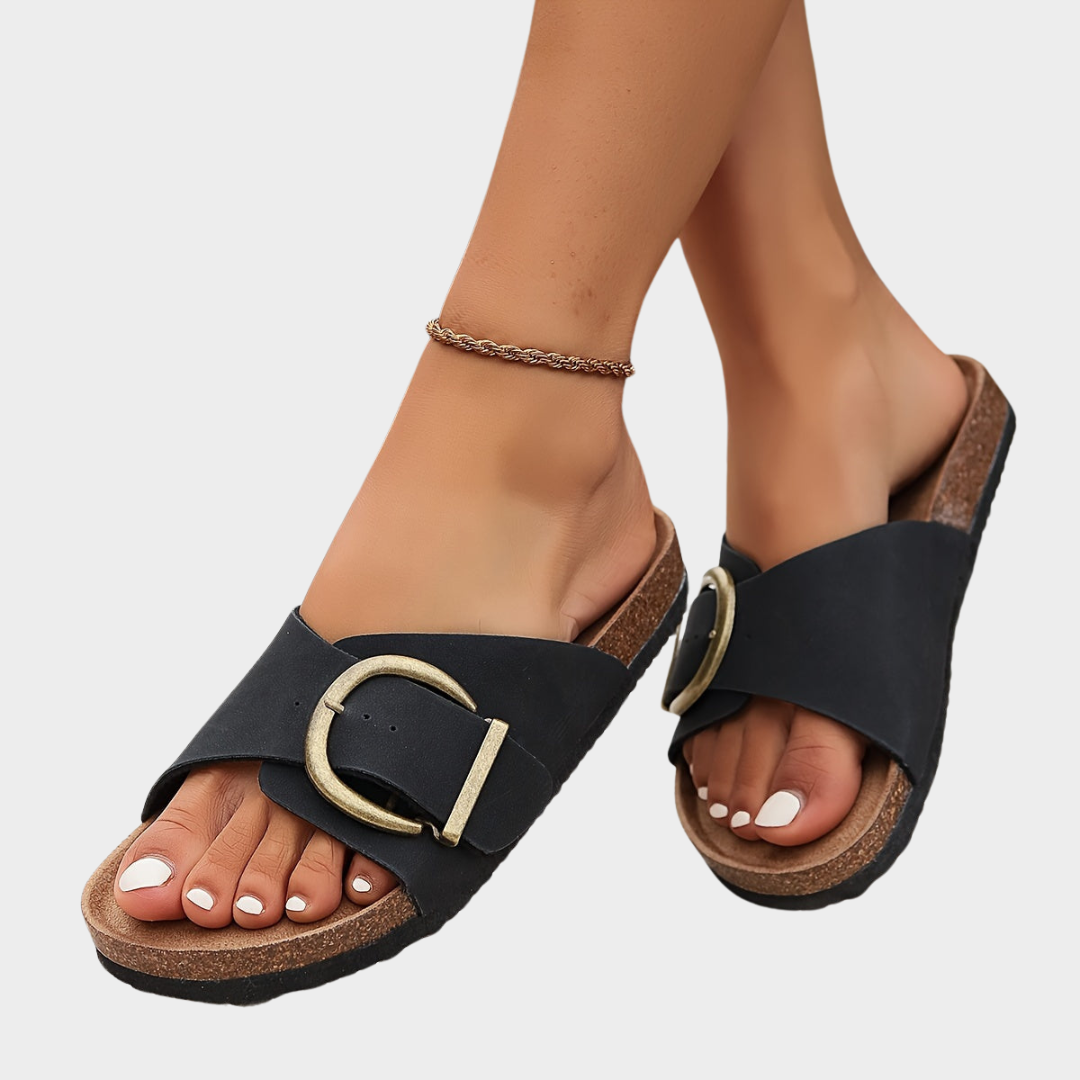 Women’s Flat Sandals – Open Toe Slippers – Lightweight Slip-On – Multiple Colours