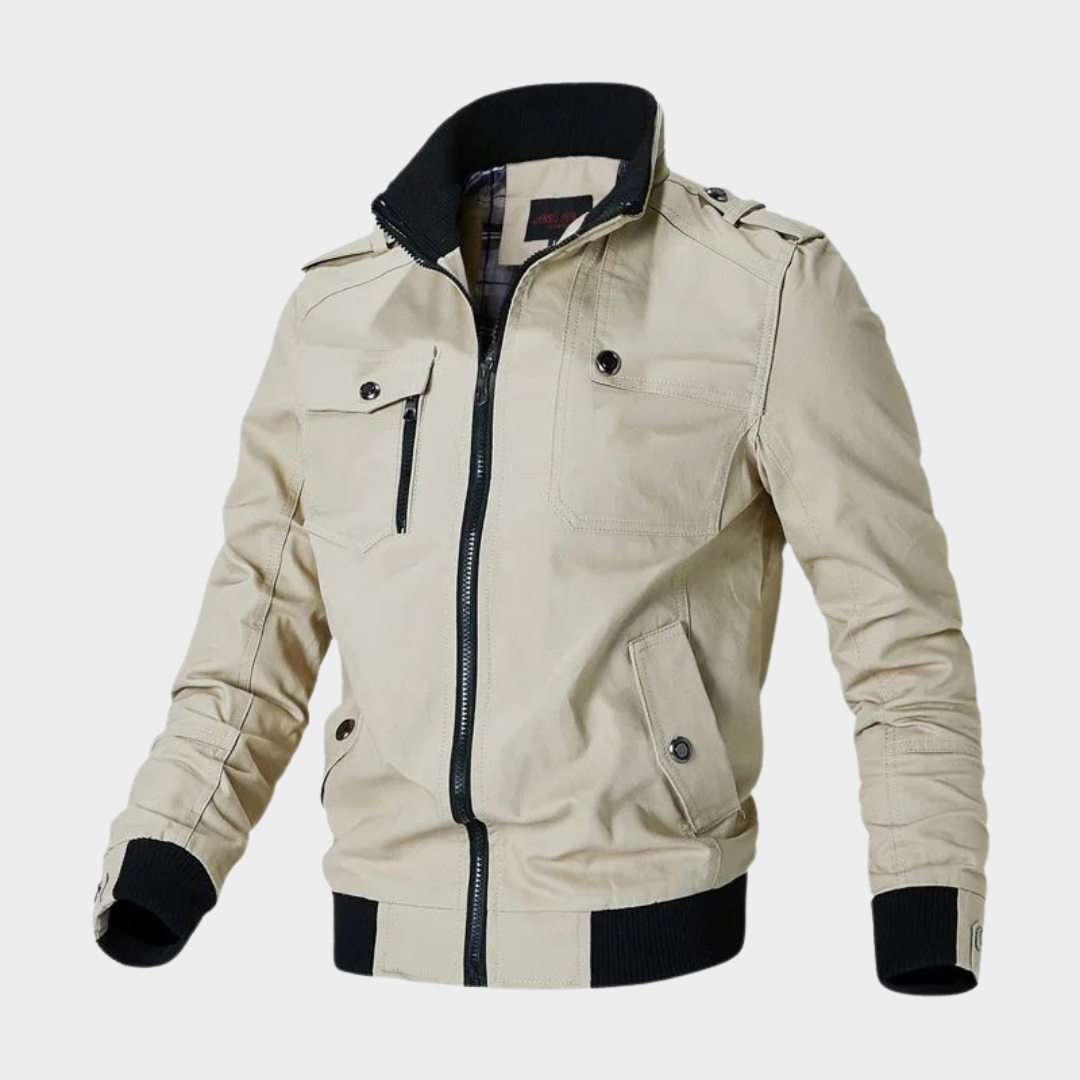 Men’s Bomber Jacket – Slim Fit – Windbreaker Coat – Stand Collar – Lightweight & Stylish – Multiple Colours