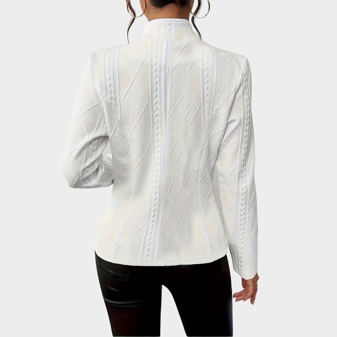 Women's Blazer – Knitted Fabric – Button Detail – Elegant & Comfortable – Multiple Colours