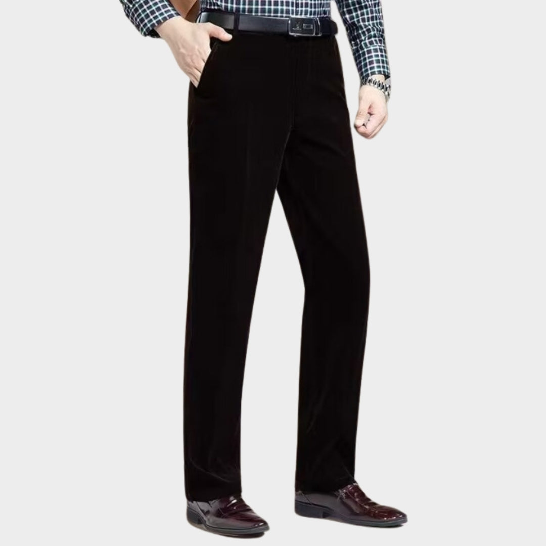 Men’s Loose Corduroy Jogging Pants - Casual Autumn Winter Trousers, Streetwear, Wine Red, Black, Dark Green, and More