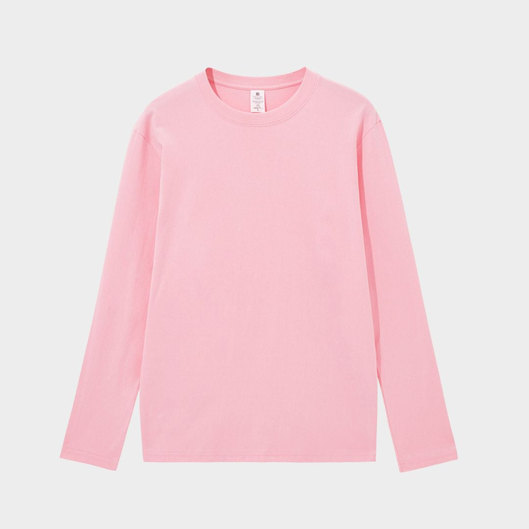 Women’s Cotton Long Sleeve T-Shirt - Casual Solid Basic Top (White, Black, and More)