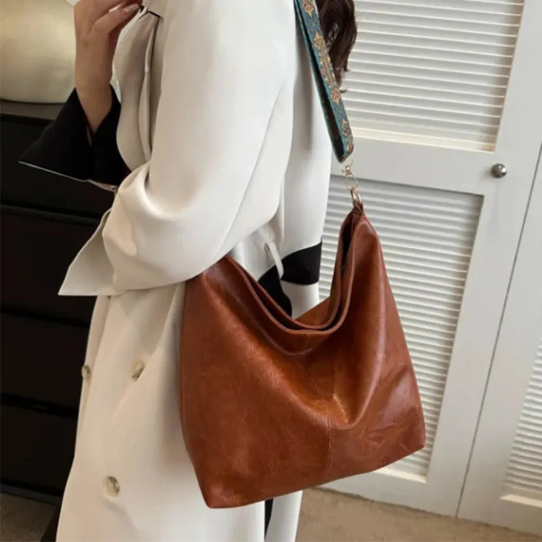 Women Tote Bag – Large Capacity PU Leather Handbag with Vintage Texture and Single Shoulder Strap – Multiple Colours