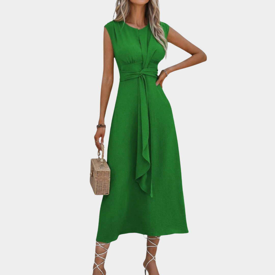 Women’s Maxi Dress – Elegant Sleeveless Round Neck Design with Flowing Full-Length Silhouette – Multiple Colours