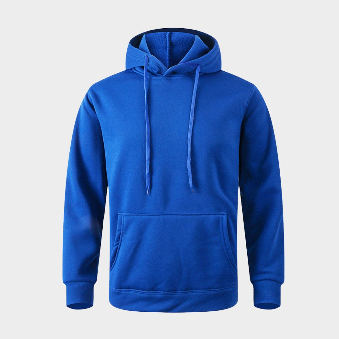 Warm Casual Hooded Sweatshirt for Men – Multi-color Streetwear, Cotton Blend