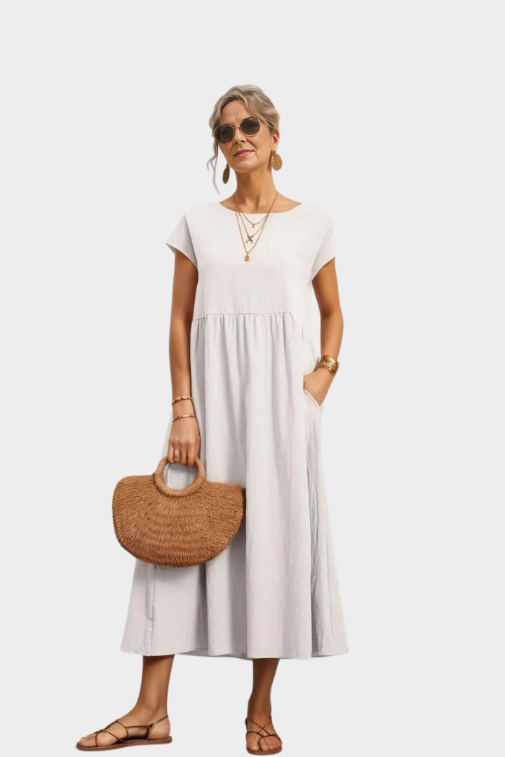 Elise Cotton Linen Dress