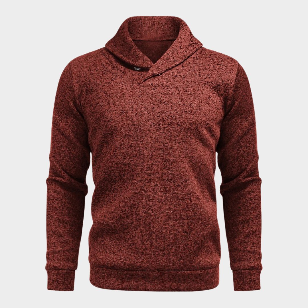 Men's High Neck Stripe Sweater – Casual Slim Fit Long Sleeve Warm Elastic Knit (Light Grey, Dark Grey, and More)