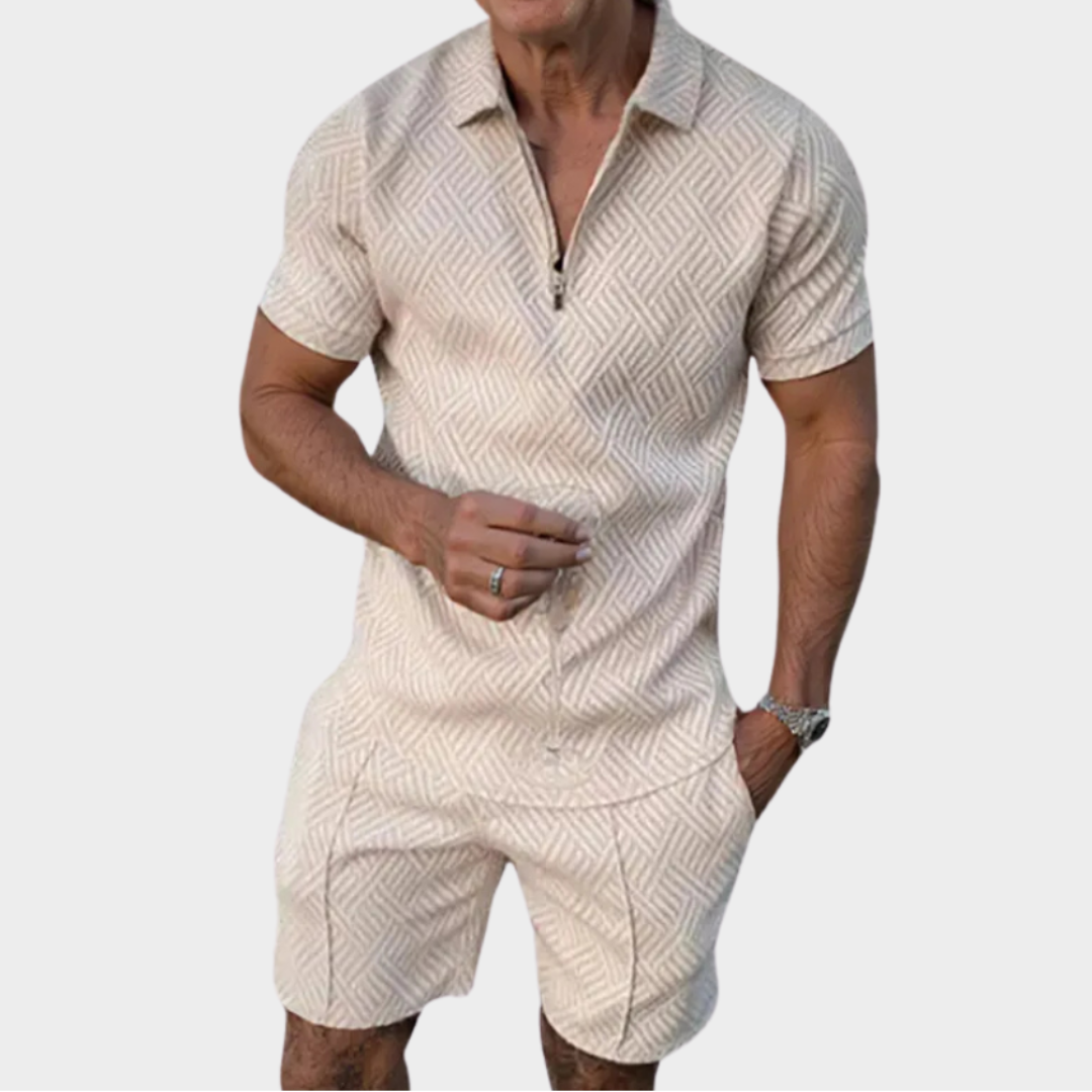 Men's 2-Piece Casual Set - Short Sleeve T-Shirt & Matching Shorts - Lightweight & Breathable - Multiple Colours